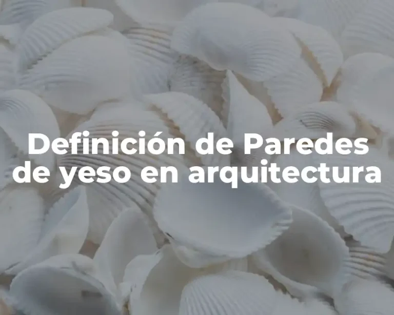 Definición de Paredes de yeso en arquitectura