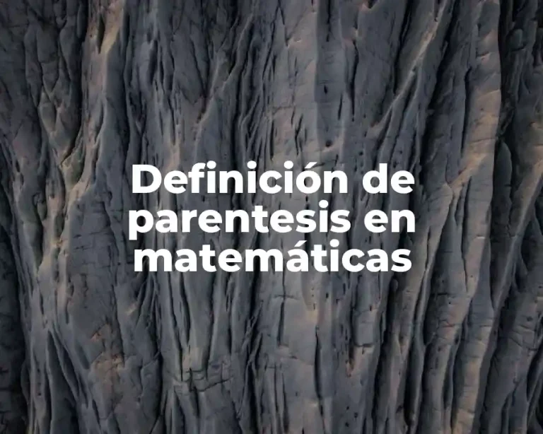 Definición de parentesis en matemáticas