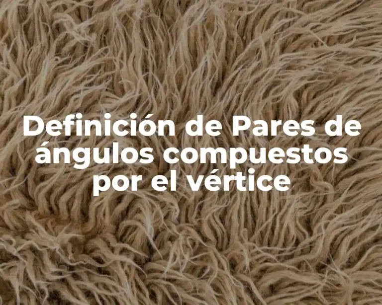 Definición de Pares de ángulos compuestos por el vértice