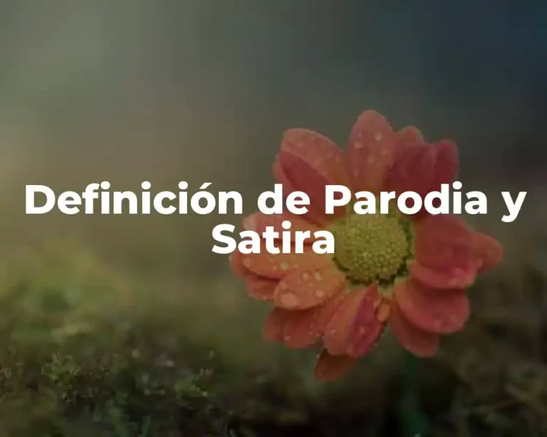 Definición de Parodia y Satira
