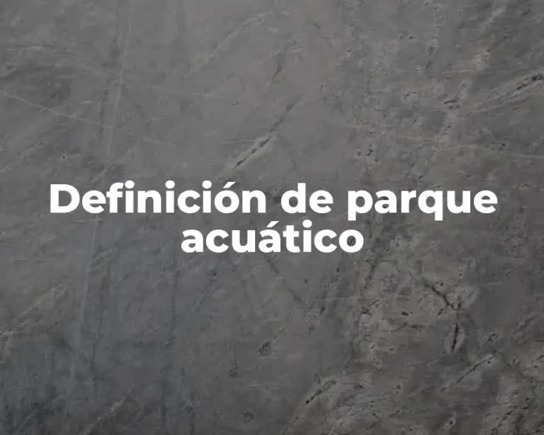 Definición de parque acuático