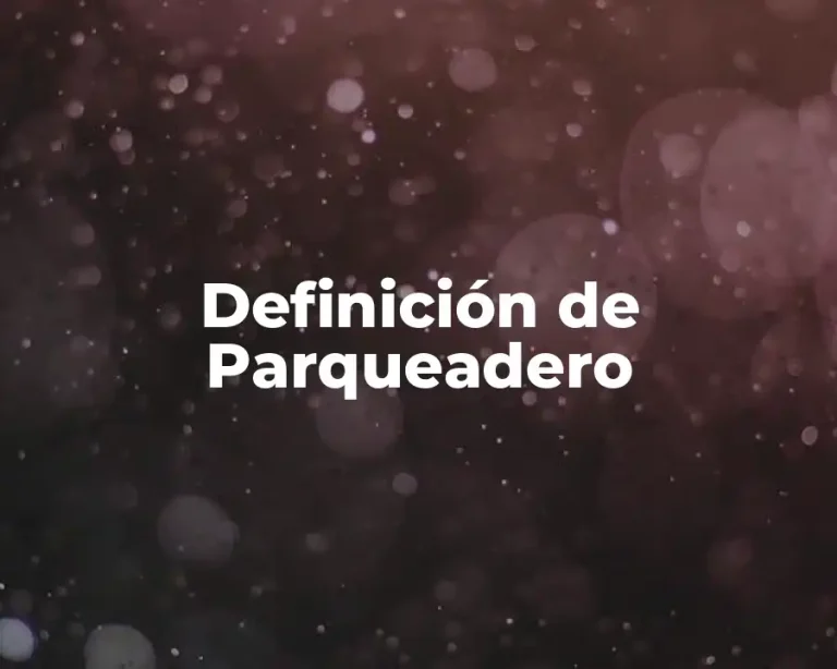 Definición de Parqueadero