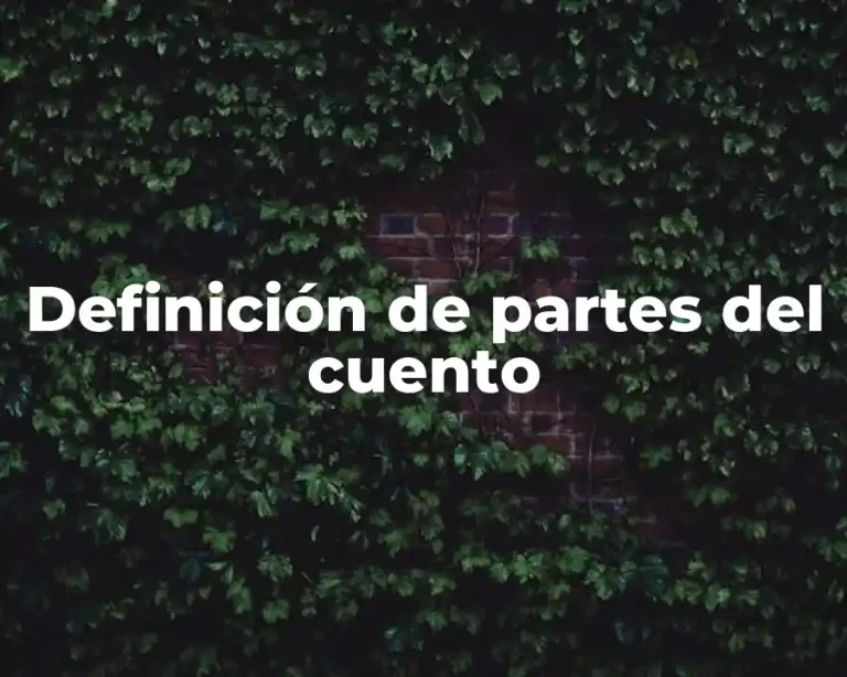 Definición de partes del cuento