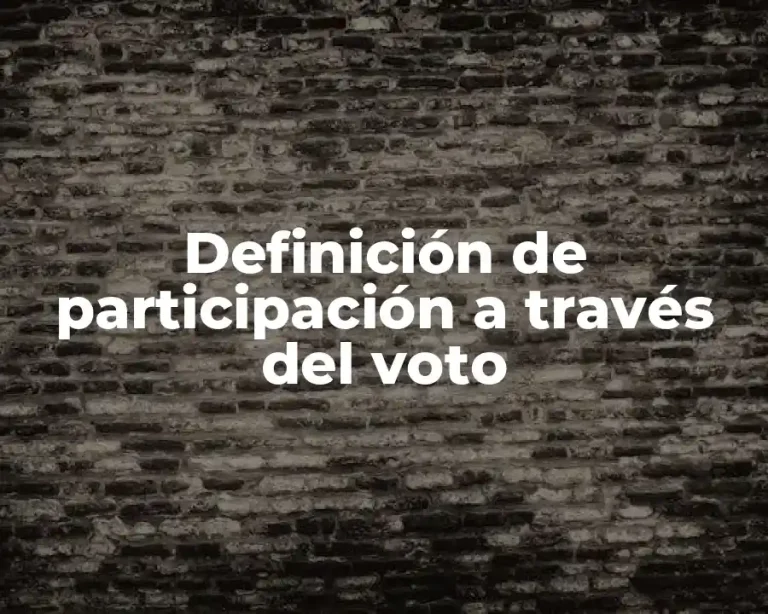 Definición de participación a través del voto