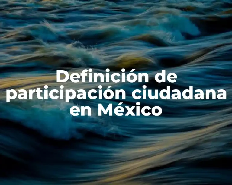 Definición de participación ciudadana en México