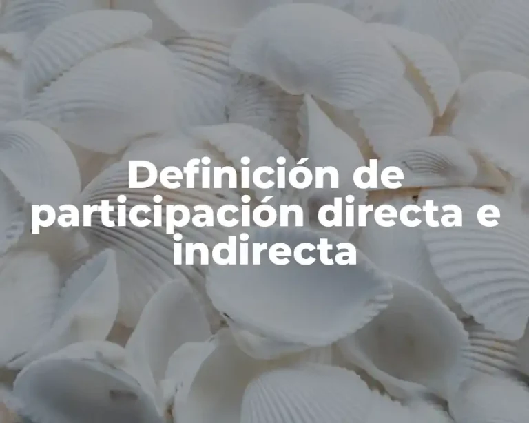 Definición de participación directa e indirecta