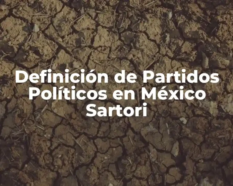 Definición de Partidos Políticos en México Sartori