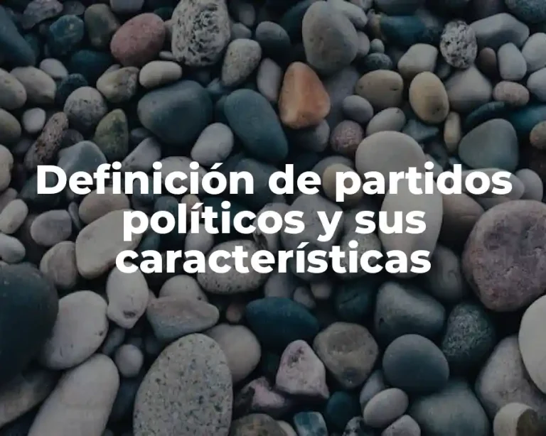 Definición de partidos políticos y sus características