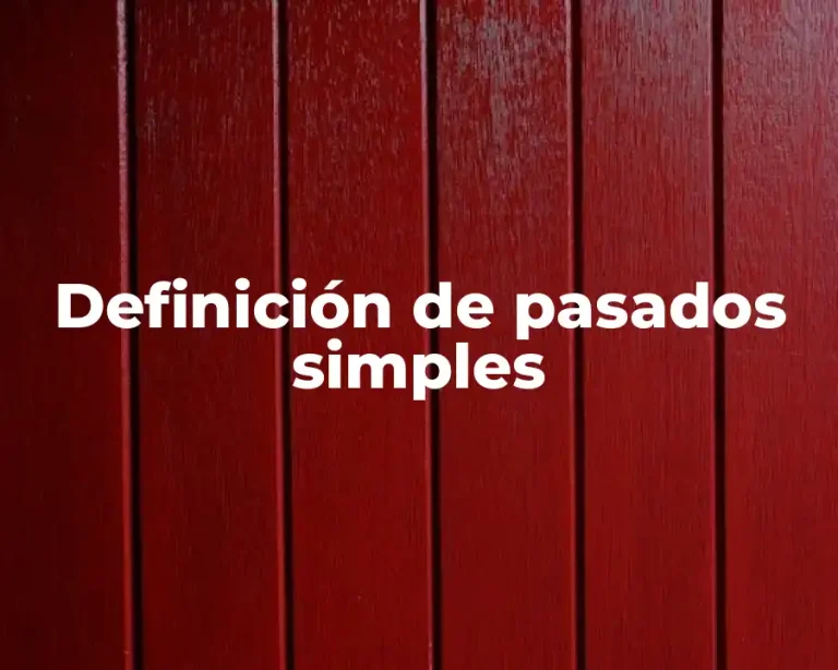Definición de pasados simples