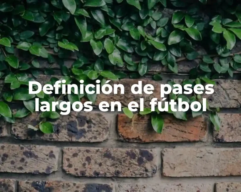 Definición de pases largos en el fútbol