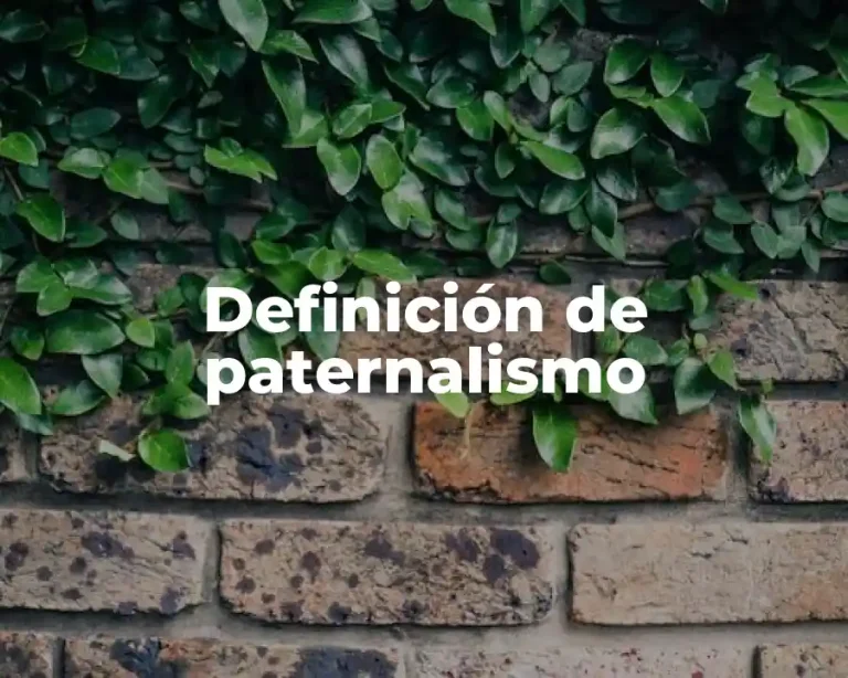 Definición de paternalismo