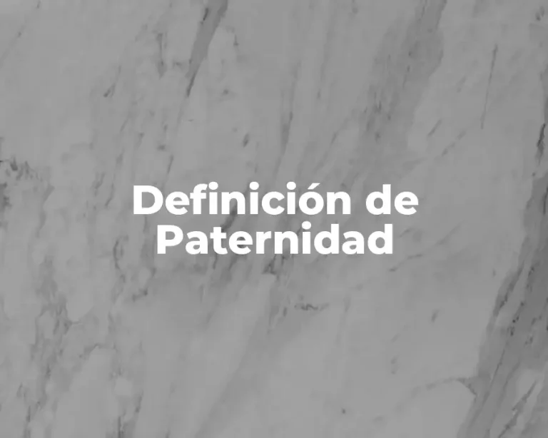 Definición de Paternidad