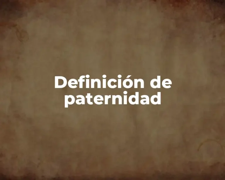 Definición de paternidad