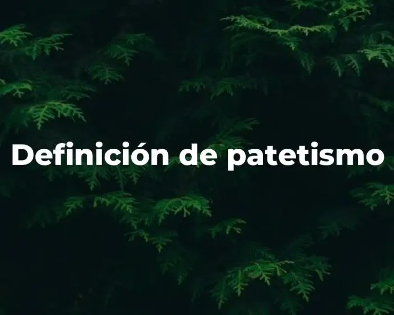 Definición de patetismo