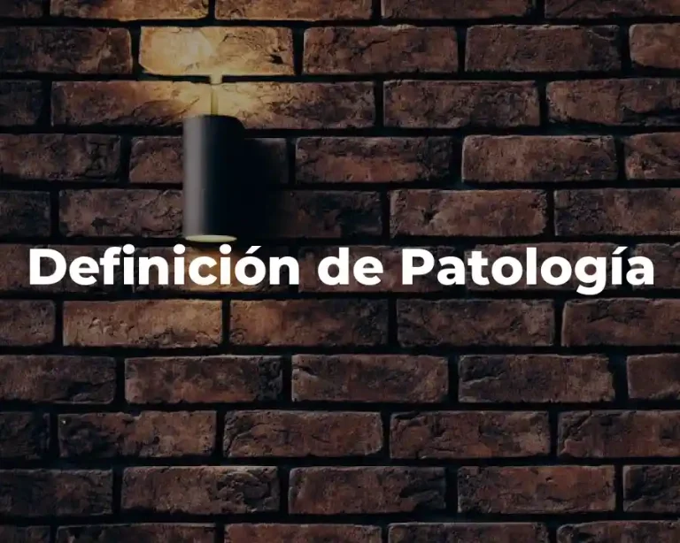 Definición de Patología