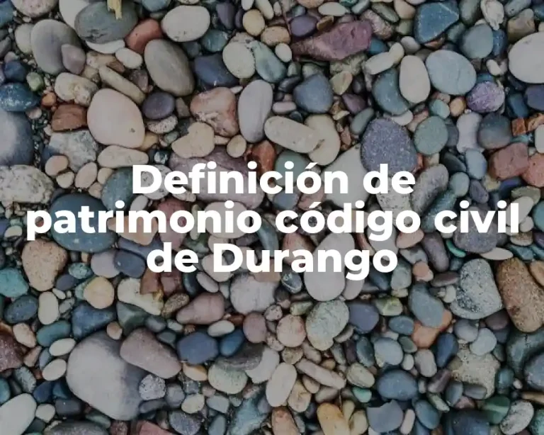 Definición de patrimonio código civil de Durango
