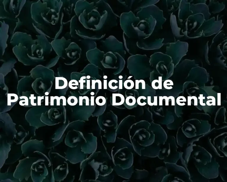 Definición de Patrimonio Documental