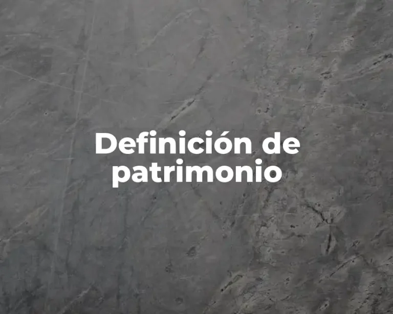 Definición de patrimonio
