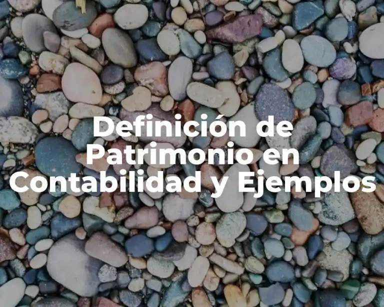 Definición de Patrimonio en Contabilidad y Ejemplos