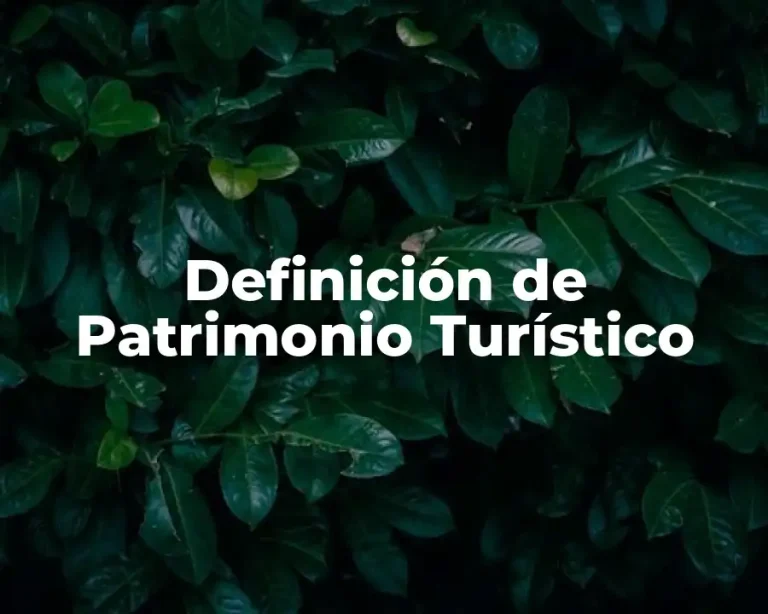 Definición de Patrimonio Turístico