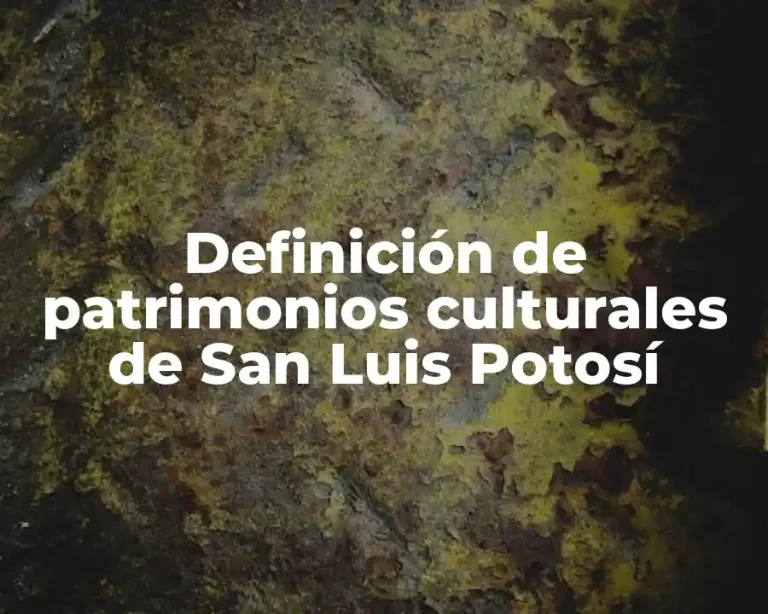 Definición de patrimonios culturales de San Luis Potosí
