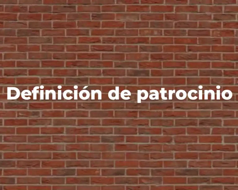 Definición de patrocinio