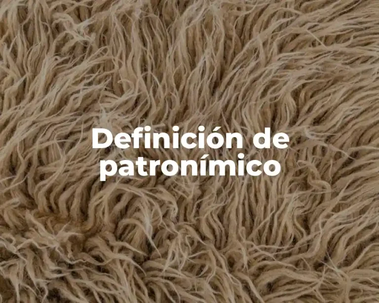 Definición de patronímico
