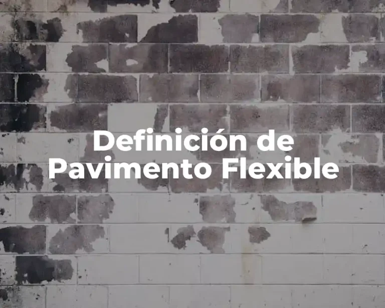 Definición de Pavimento Flexible