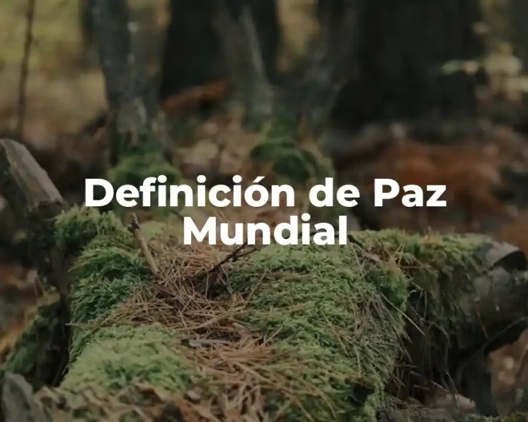 Definición de Paz Mundial
