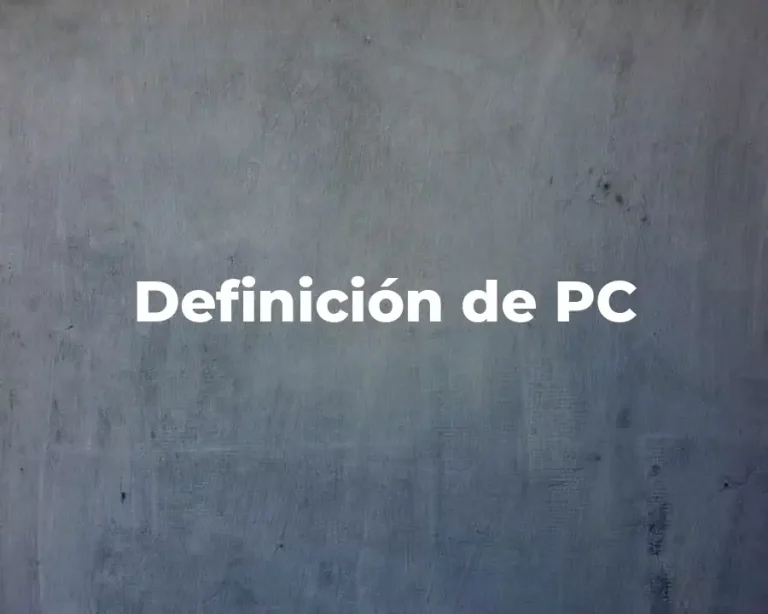 Definición de PC