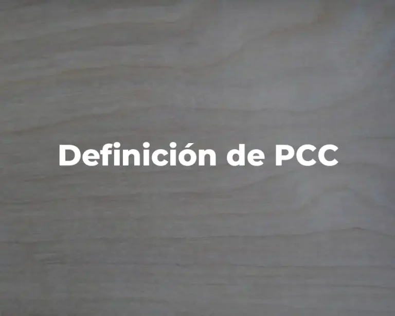 Definición de PCC