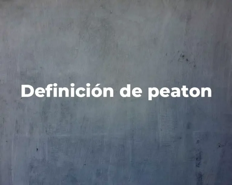 Definición de peaton