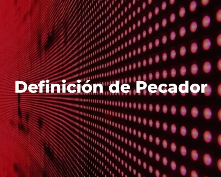 Definición de Pecador
