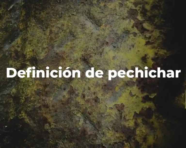 Definición de pechichar