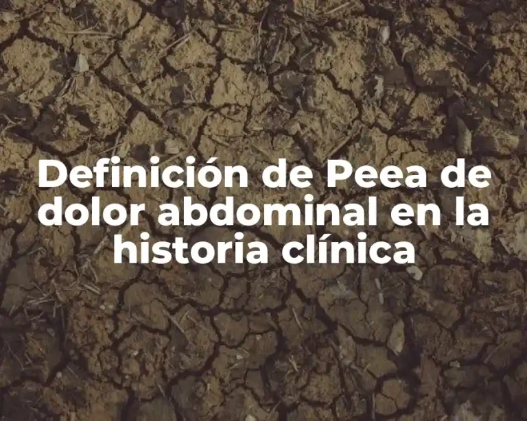 Definición de Peea de dolor abdominal en la historia clínica