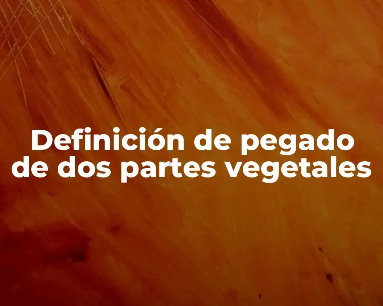 Definición de pegado de dos partes vegetales