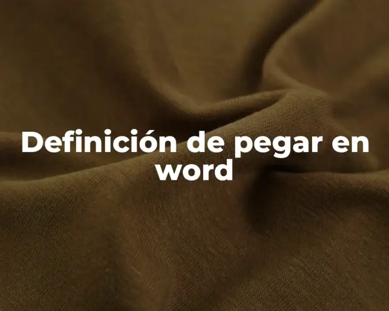 Definición de pegar en word