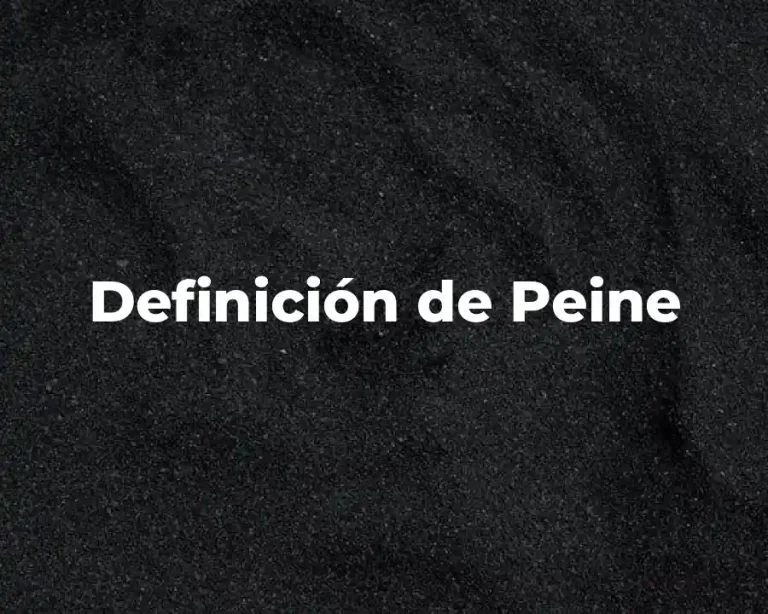 Definición de Peine