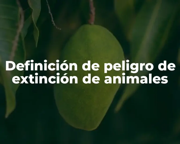 Definición de peligro de extinción de animales