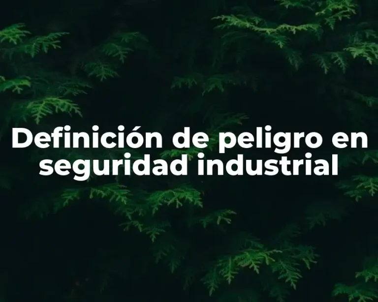 Definición de peligro en seguridad industrial