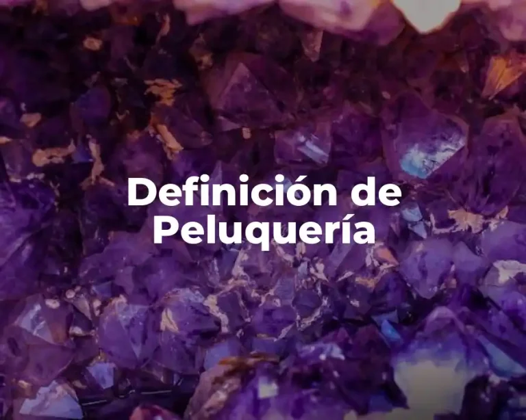 Definición de Peluquería