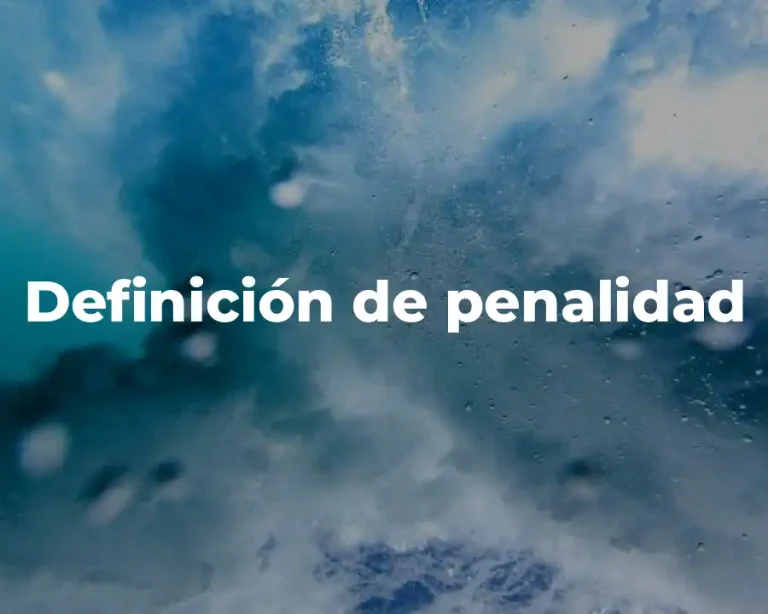 Definición de penalidad