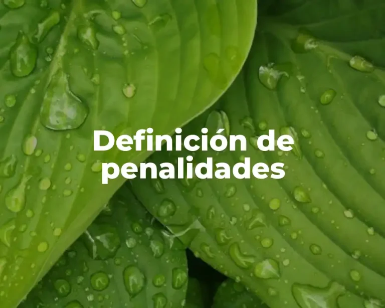 Definición de penalidades
