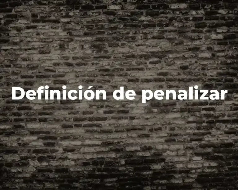 Definición de penalizar