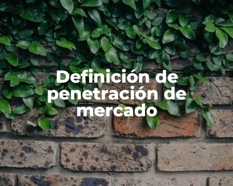 Definición de penetración de mercado