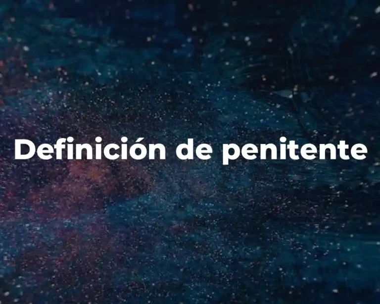 Definición de penitente