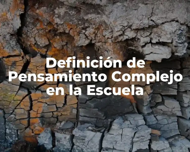 Definición de Pensamiento Complejo en la Escuela
