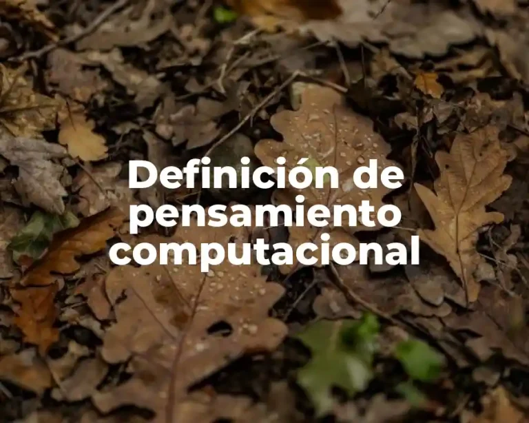 Definición de pensamiento computacional