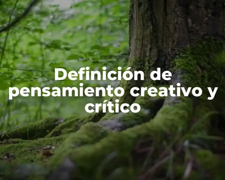 Definición de pensamiento creativo y crítico