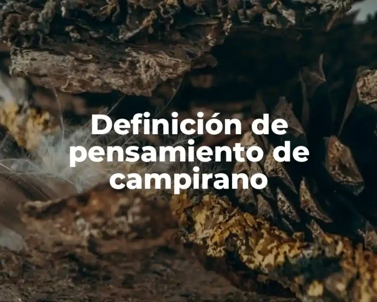 Definición de pensamiento de campirano